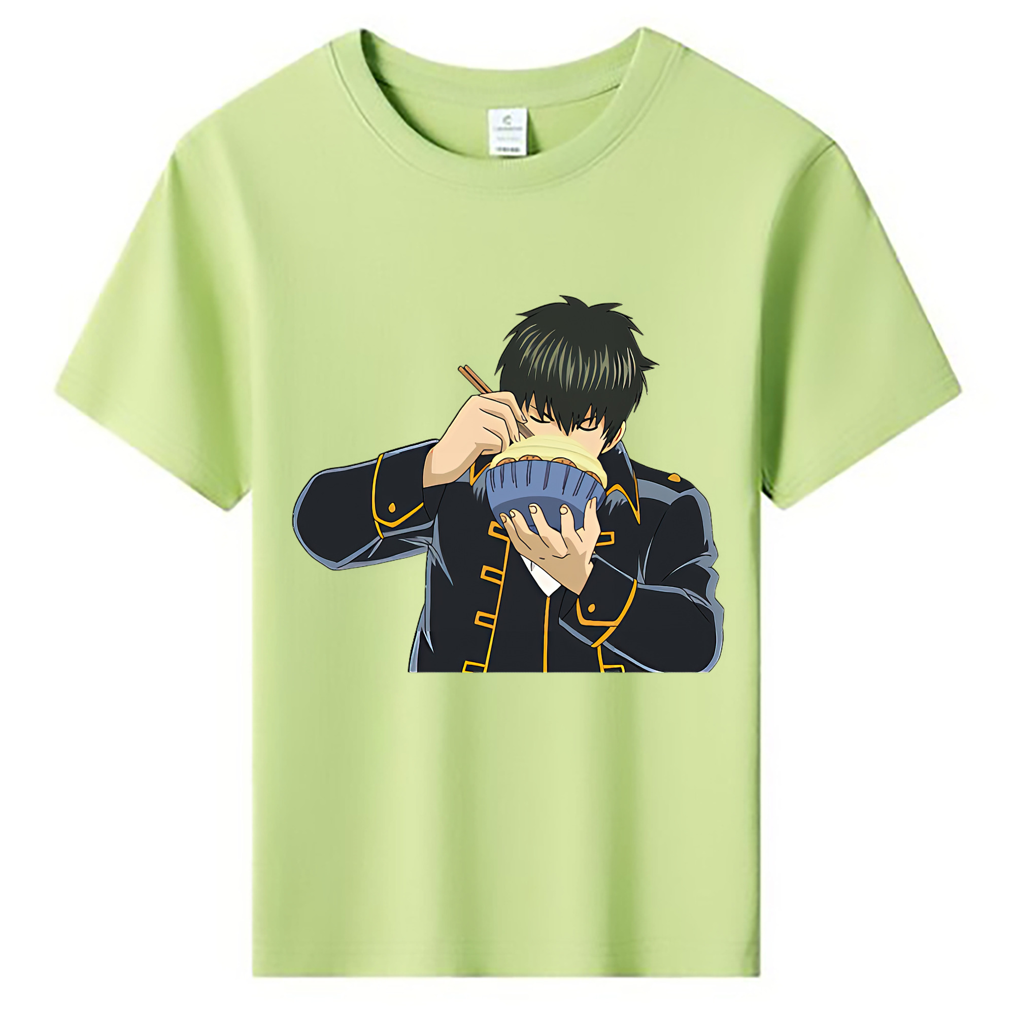 （画像用） ぎんたま 坂田銀時（さかたぎんとき） 神楽 志村新八（しむら しんぱち） GINTAMA Sakata Gintoki Kagura Shimura Shinpachi 綿100％キッズTシャツ（フロントプリント）